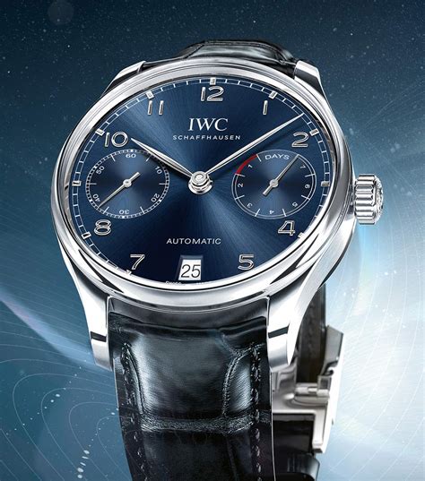 iwc portugieser automatic quadrante blue scatola|IWC portugieser watch.